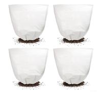 Cubiertas gruesas no tejidas contra heladas para plantas, 39.4 x 39.4 pulgadas para protección contra el frío en invierno, paquete de 4, verde/blanco (blanco)
