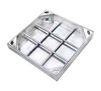 Cubiertas invisibles de acero inoxidable 304 para pozos de 12 a 40 pulgadas con mango retráctil, cubierta empotrada para drenaje y aguas residuales y diseño elegante