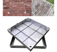 Cubiertas invisibles de acero inoxidable de alta resistencia, cubiertas de lavabo de aguas residuales para tanques sépticos al aire libre y soluciones de pavimentación seguras y resistentes a la