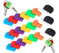 Cubiertas llave y Tapa Clave Flexible para Identificación de Llaves Fácil, 8 Colores 24 Piezas