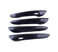 Cubiertas Manija Puerta Exterior Coche Para Mazda 3 Sedan 2019-2021 4 Unids/set Negro Manija Puerta Coche Cubierta Embellecedora Estilo Fibra Carbono Ajuste Plástico ABS