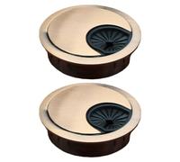 Cubiertas para agujeros de cable de escritorio, ojales de aleación de zinc de 60 mm para gestión de cables de escritorio, 2 unidades, bronce verde