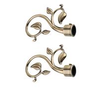 Cubiertas para barras de cortina, Cubiertas for barras de cortina, remates for 22 mm, paquete 2, color negro y marrón(Brown)