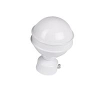 Cubiertas para barras de cortina, Cubiertas for barras de cortina, remates for postes 8 mm, paquete 4 tamaños múltiples en blanco y negro(White G)