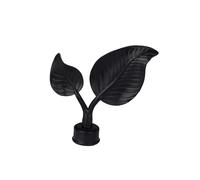 Cubiertas para barras de cortina, Cubiertas for barras de cortina, remates for postes 8 mm, paquete 4 tamaños múltiples en blanco y negro(Black I)