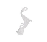 Cubiertas para barras de cortina, Cubiertas for barras de cortina, remates for postes 8 mm, paquete 4 tamaños múltiples en blanco y negro(White M)