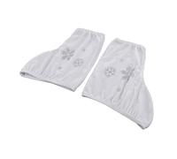 Cubiertas para Botas de Patinaje Botas de patín con Figura Hielo, Herramienta Protectora for Cubierta Zapatos Imagen Copo Nieve, Rosa, Rojo, Blanco y Negro, 2 uds(White-S)