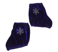 Cubiertas para Botas de Patinaje sobre Hielo Gemas, Azul | Terciopelo, Diseño Elástico y Embutido, 1 Par, para Patinaje Artístico, Hockey y Sesiones de Entrenamiento