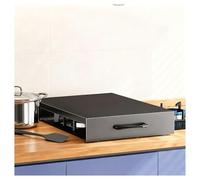 Cubiertas para cocinas de gas, protector superior de estufa de acero al carbono con asas, se adapta a estufas eléctricas y de gas, expande el espacio de la cocina, color gris, 15.75 pulgadas de largo