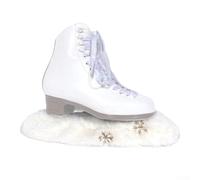 Cubiertas para cuchillas de patinaje sobre hielo hechas de fibra de poliéster absorbente, protege las cuchillas de hockey y patinaje artístico de la humedad y los daños, talla única (copo de nieve