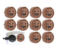 Cubiertas para enchufes,Cubiertas para enchufes eléctricos - 10X Cubierta de toma de corriente eléctrica Ghost Smile - Protector de enchufes de seguridad para el hogar, protectores de tomas de corrien