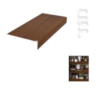 Cubiertas para Estantes de Alambre para Despensa, 0.3 pulgadas de Grosor PVC con Apariencia de Madera Cubiertas para Estantes de Alambre para Armarios del Hogar, Cocina y Baño,Dark brown,28x9x2.5inchs