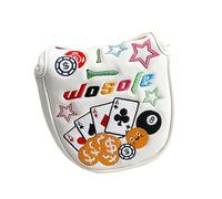 Cubiertas para hierros de golf,Cubierta para palos de golf | Fundas para cañas de golf Golf - Cubiertas para cabezas de hierro de golf de cuero PU, cubiertas para cañas de golf con diseño de estampado