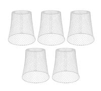 Cubiertas para macetas de jardín, 5 unidades, acero inoxidable, para uso exterior, jaula de malla para roedores, cubierta de cúpula de alambre resistente a la intemperie para protección de cama de