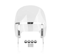Cubiertas para Parabrisas Motocicleta para Harley Softail, para Fat Boy FLFB 114 FLFBS Slim FLS 2018-2023 Soporte De Montaje para Parabrisas Parabrisas para Motocicleta(Cromo,15inch)