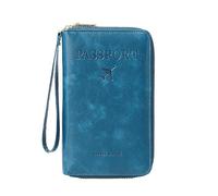 Cubiertas para pasaporte de cuero PU Pasaportes Cubiertas de titular de viaje Cartera de viaje con cremallera titular de la tarjeta de viaje para hombre y mujer Cubierta de pasaporte de cuero PU