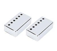 Cubiertas para pastillas de guitarra eléctrica de 6 cuerdas, 2 uds., cubiertas de pastillas de Metal, espaciado entre polos de cuello/puente de 50mm/52mm para guitarra eléctrica