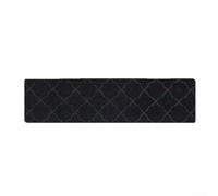 Cubiertas para peldaños de escalera de 15.75 x 7.87 pulgadas de poliéster para interiores con borde protector para un movimiento más seguro por perros para ancianos y niños (negro clásico)