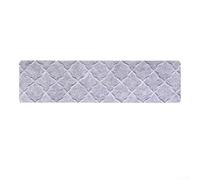 Cubiertas para peldaños de escalera de 15.75 x 7.87 pulgadas de poliéster para interiores con borde protector para un movimiento más seguro por perros para ancianos y niños (gris clásico)