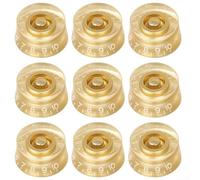 Cubiertas para perilla de guitarra eléctrica con báscula para control de volumen y tono, pomos de repuesto ABS transparentes compatibles con CTS para Fender para Gibson DiMarzio dividido de 24 dientes