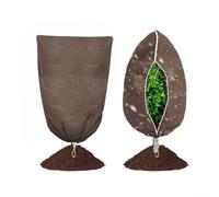 Cubiertas para plantas, 4 unidades, protección contra heladas con cordón y cremallera, 23.6 x 39 pulgadas, para proteger el clima frío, plantas al aire libre, uso en jardín (cremallera de 120 x 180 cm