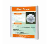 Cubiertas para plantas Agfabric, protecci n contra heladas, 39 x 39 cm, 25 g, cubiertas anticongelantes, bolsas con cord n, fundas para arbustos,