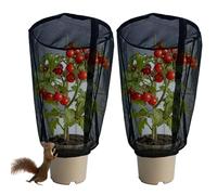 Cubiertas para plantas | Barrera de malla con cordón para pájaros, red para protección de jardín, para tomate en maceta, arbustos de arándanos, árboles frutales, flores, cítricos, rosas, fresas
