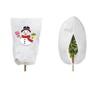 Cubiertas para plantas de invierno con cordón, 4 piezas para uso en jardín al aire libre, protege las plantas de heladas, lluvia, nieve y viento durante las estaciones frías (80 x 120 cm)