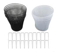 Cubiertas para plantas de jardín fabricadas con metal con estacas en forma de U, paquete de 10 para una barrera eficaz de animales y plagas