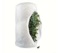 Cubiertas para plantas no tejidas, protección contra la congelación, transpirable, cubierta contra heladas para árboles y plantas en maceta, cierre de cordón (240 x 240 cm)