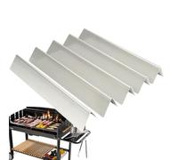 Cubiertas para quemadores de parrilla, 5 barras saborizantes, reemplazo de placa de calor de acero inoxidable y accesorios de parrilla con rieles de aromaterapia para cocinar al aire libre, viajes a
