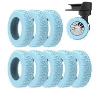 Cubiertas para Ruedas de Equipaje,Cubiertas para Ruedas de Maletas para Equipaje,8X Protectores de Ruedas Impermeables de Silicona para Maleta - Cubierta Protectora silenciosa para Rueda giratoria