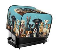 Cubiertas para tostadora, 4 rebanadas, un gran grupo de perros, tostadora, horno, a prueba de polvo, lavable, para cocina, pequeños electrodomésticos, protector de utensilios para hornear, para