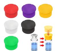 Cubiertas Para Viales - 6 Tapas De Laboratorio Fáciles De Limpiar,Tapas Y Cubiertas Impermeables Reutilizables | Para Organización Industrial Científica Almacenamiento De Investigación