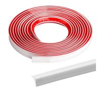 Cubiertas para zócalo, tiras de calafateo, borde laminado de silicona, borde de suelo, revestimiento de techo autoadhesivo, moldura flexible para encimera de pared, color blanco (20 x 15 mm) x 5 m
