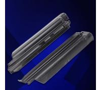 Cubiertas protectoras de horquilla delantera para Kawasaki KDX125 KDX200 KDX250 KLX250, placas protectoras negras, 38 cm x 8 cm, placas de protección de plástico, 1 par