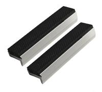 Cubiertas protectoras de mordazas de tornillo de banco suaves, para tornillo de banco de metal, aleación de aluminio con imanes integrados, diseño en forma de V, para piezas planas hexagonales