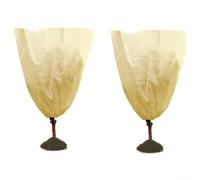 Cubiertas protectoras para plantas de invierno con cordón ajustable, bolsas transpirables que protegen árboles jóvenes, arbustos frutales y plantas en macetas contra las inclemencias del tiempo (A)