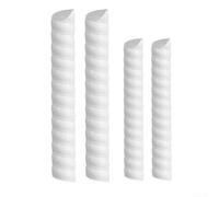 Cubiertas protectoras para troncos de árboles jóvenes, diseñadas para evitar daños por ciervos, roedores y condiciones invernales, incluye cubiertas de plástico de varios tamaños (blanco)