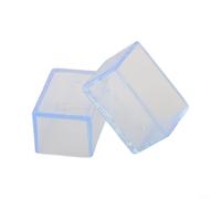 Cubiertas rectangulares de PVC para patas de silla, 12 unidades, protectores de suelo para patas de mesa de muebles, fundas transparentes para patas de silla (25 x 38 mm)