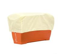 Cubiertas rectangulares para plantas para invierno, diseño ajustable con cordón para proteger las plantas de las inclemencias del tiempo (beige amarillo)