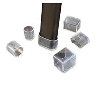 Cubiertas silenciosas para patas de mesa, Tapas for patas de muebles, piso PVC, redondo, cuadrado, rectangular, paquete 4(Rectangle-30x50mm)