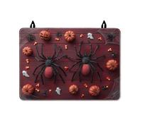 Cubiertas superiores de estufa de arañas y calabazas de Halloween para estufa eléctrica, espeluznante protector de cocina de Halloween, cubierta de horno lavable de goma para decoración de vacaciones