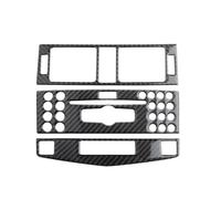 Cubiertas Tablero 3X Cubierta Ventilación Central Fibra Carbono Para Consola Central Coche Salida Aire Acondicionado Panel CD Embellecedor Para Benz Clase C W204 07-10 Interior Automóvil(Three Holes)