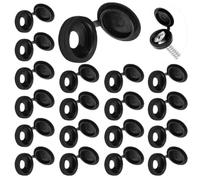 Cubiertas universales de cabeza de tornillo a presión, tapas decorativas plateadas y negras for pernos, ocultan tornillos expuestos for muebles de coche(Black,50pcs)