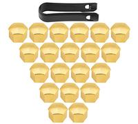 Cubiertas Universales para Cubo de Rueda de 17 Mm para Protección y Decoración del Automóvil 20 Piezas Plástico Duradero Fácil Instalación Oro