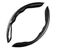 Cubiertas Volante automóvil 1 Par De Fundas para Volante De Coche De Fibra De Poliuretano, 1 Funda Protectora Volante Microfibra PVC Accesorios Universales(Black)