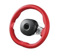 Cubiertas Volante automóvil Funda De Volante De Piel De Vaca Universal, Cosida A Mano, Estilo Protector De Volante, 38 Cm, Forma OD(Type D Red)