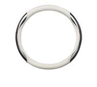 Cubiertas Volante automóvil para Mazda 3 5 6 para SKYACTIV para Axela para Atenza CX30 CX5 CX7 CX8 CX9 MX5 RX7 BT50 Funda De Volante De Fibra De Poliuretano(Fiber White)