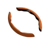 Cubiertas Volante Coche Gamuza Universal para Seat FR para Leon Mk3 Mk2 5f para Tarraco para Arona(2 Piezas-marrón)